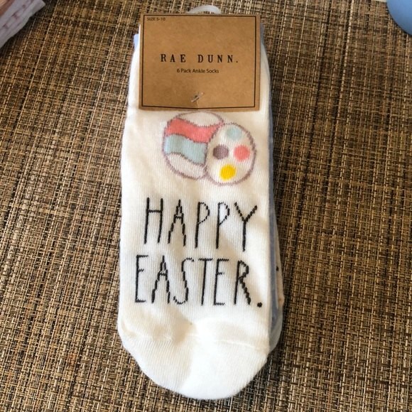 Rae Dunn eater 6 pack ankle socks size 5-10 - Picture 1 of 3